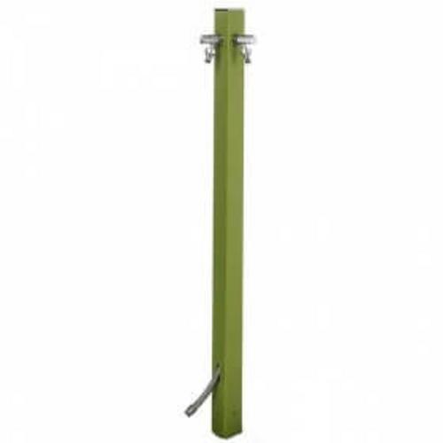 Záhradná studňa 400 V TRIANGLE zelená - FIRENZE studňa + kohút 3/4" hammer striebro 89 / 48 / 32 cm | T - TAKÁCS veľkoobchod