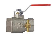 Mosadzný guľový ventil páka s odvodnením 1 1/4" FF, DN32 - Mosadzný guľový ventil páka s odvodnením 1" FF, DN25 | T - TAKÁCS veľkoobchod