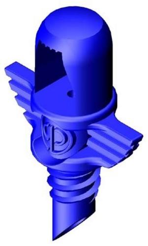 Single Piece Jet Strip Blue/dostrek2,4m/1bar - Idra Sprays 90° 10-32 UNF Thread Black Cap/Blue Rotor/dostrek0-2,1m/1bar | T - TAKÁCS veľkoobchod
