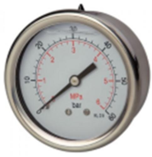 Glycerínový manometer 1/4", 0-10 bar - zadný vývod - Manometer pre Logicpress | T - TAKÁCS veľkoobchod