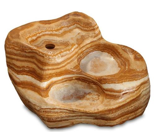 Stripe Onyx Pamukkale leštená fontána - Dolomitový solitérny kameň, hmotnosť 200 - 2000 kg | T - TAKÁCS veľkoobchod